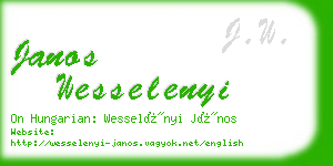 janos wesselenyi business card